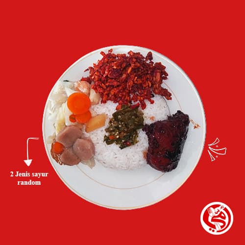 Nasi Paket ayam kecap